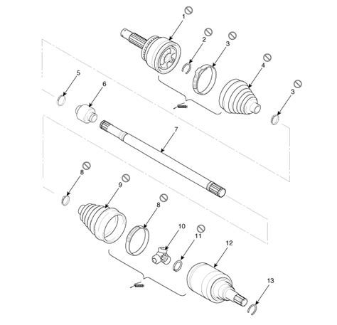 Hyundai Santa Fe Dm Front Driveshaft Components And Components