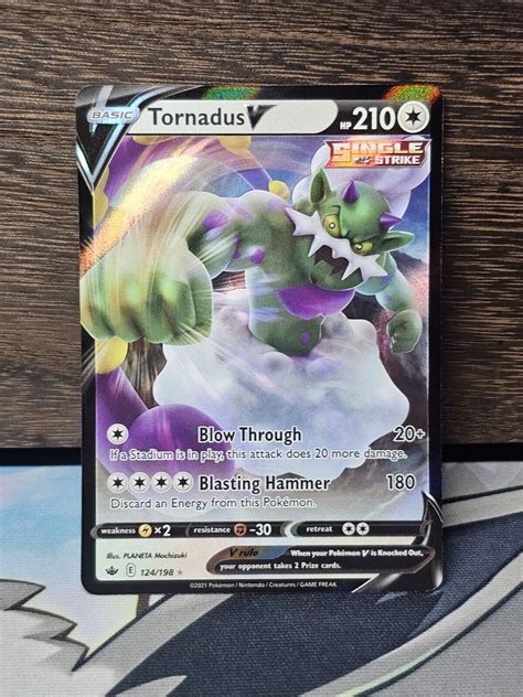 Tornadus V 124198 Ultra Rare Chilling Reign Pokemon Tcg Near Mint Ebay