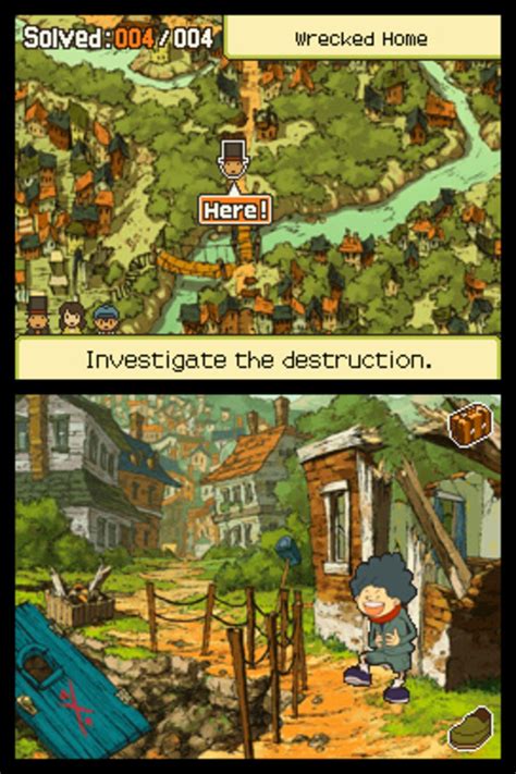 Professor Layton And The Last Specter Ds Screenshots