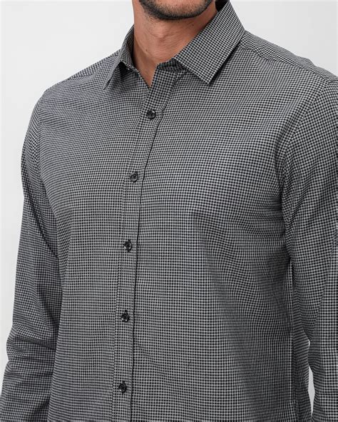 Riachuelo Camisa Masculina Slim Manga Longa Xadrez Cinza Escuro