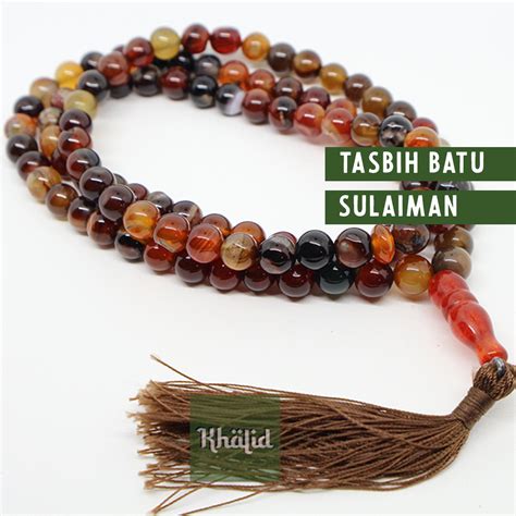 Jual TASBIH BATU SULAIMAN 99 BUTIR 8MM ASLI NATURAL Shopee Indonesia