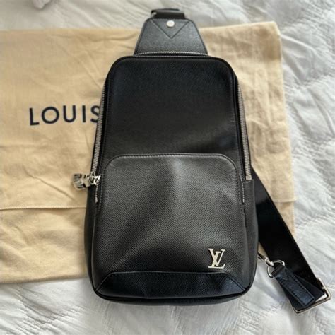 Louis Vuitton Bags Louis Vuitton Taiga Avenue Sling Bag Body Bagleather Black Poshmark