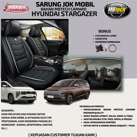 Jual Sarung Jok Mobil Terbaru Hyundai Stargazer Bahan Mbtech Camaro