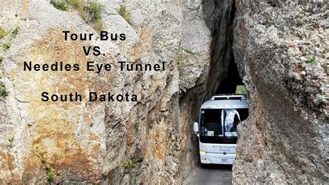 Tour Bus Vs Needles Eye Tunnel Custer State Park South Dakota Custer