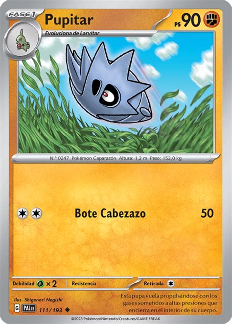 Pupitar Evoluciones En Paldea Tcg Wikidex La Enciclopedia Pokémon