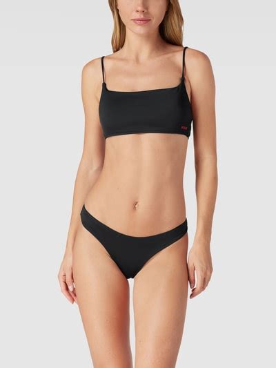 HUGO Bikini Oberteil Mit Label Print Modell Bralette Black Online