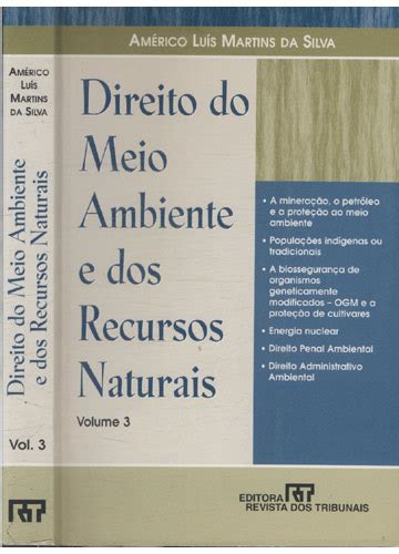 Sebo Do Messias Livro Direito Do Meio Ambiente E Dos Recursos