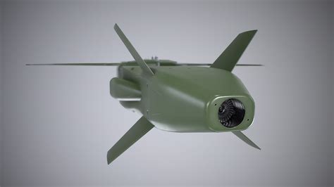 Taurus Kepd 350 Air Launched Cruise Missile Green Color Low Poly 3d