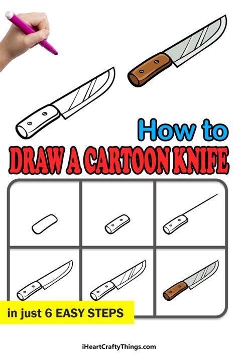 Cartoon Knife Drawing How To Draw A Cartoon Knife Step By Step