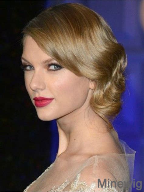 Blonde Hand Tied Without Bangs Wavy Shoulder Length Discount