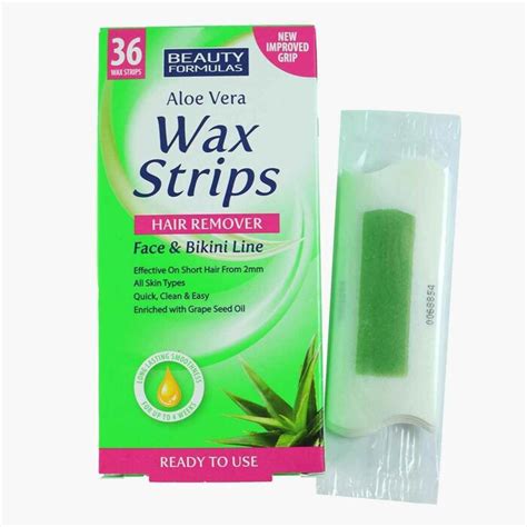 Beauty Formulas Aloe Vera Wax Strips Line Hair Remover Face Bikini