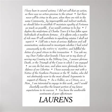 John Laurens Quotations Poster | Zazzle.com