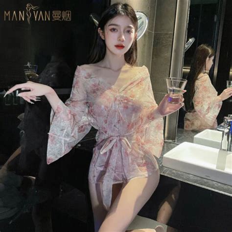 Sexy Kimono Set Lingerie Sleepwear Babydoll Nightwear Intimate Hot Cosplay Dress EBay