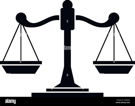 Scales Of Justice Icon Simple Style Stock Vector Image And Art Alamy