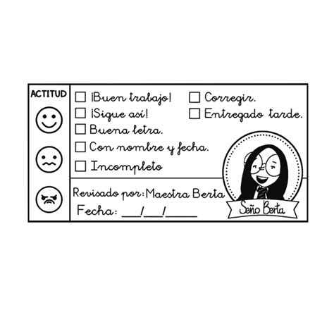 Sello Profesores Actitud Manual Tu Sello Personalizado