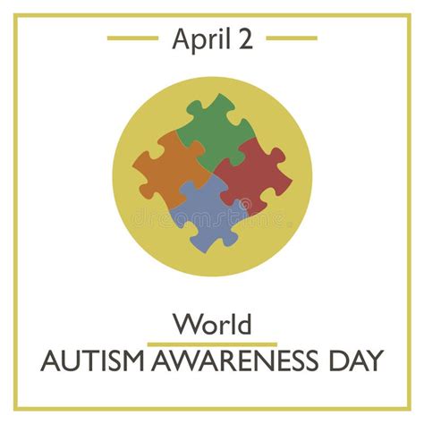 World Autism Awareness Day April 2 Stock Vector Illustration Of