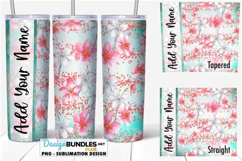 20 Oz Tumbler Seamless Sublimation Wrap Cherry Blossom