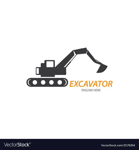 Excavator Logo Royalty Free Vector Image VectorStock