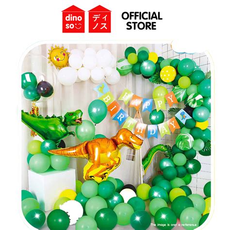 Jual DINOSO Set Paket Balon Dekorasi Ulang Tahun Tema Dinosaurus