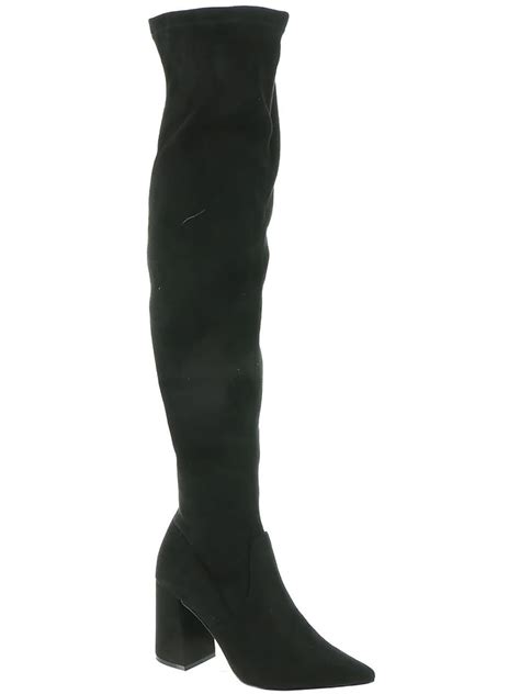 Steve Madden Womens Jacoby Pointed Toe Block Heel Over The Knee Boots