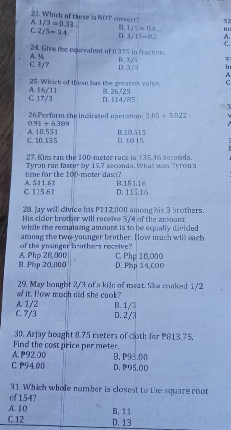 Pagelp Po Dito Sa Math Pls Po Pakisagot Ng Tama Brainly Ph