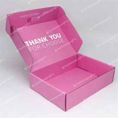 Custom Pink Corrugated Mailer Boxes Shipping Box Custom Logo Women Lingerie Box Packaging For