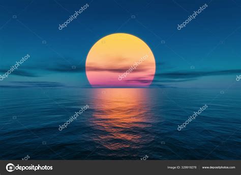 Great Sunset Over The Ocean Stock Photo By ©magann 329919278