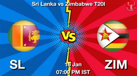 Sl Vs Zim Dream Prediction Team Live Cricket Jan