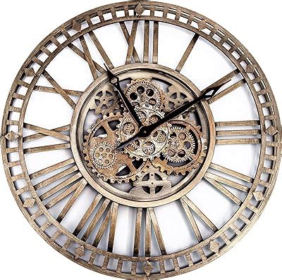 Amazon Lafocuse Inch Steampunk Real Moving Gears Wall Clock