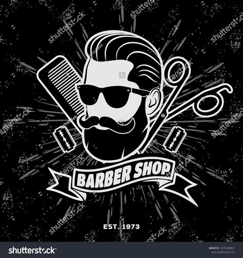 Barber Shop Vintage Poster Banner Label Vector De Stock Libre De