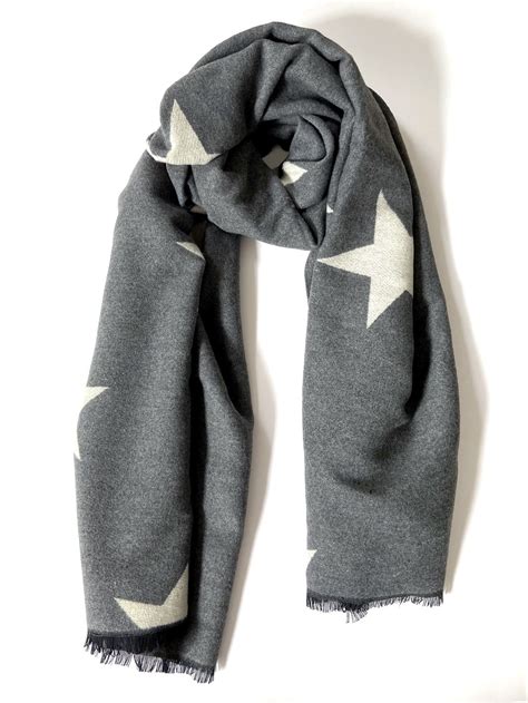 camilla grey star scarf olive