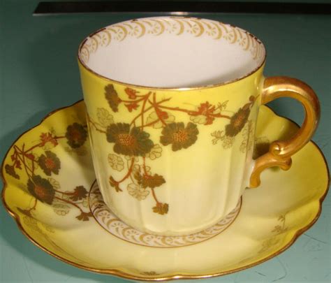 Antique French Haviland Limoges France Hand Painted Coffee Cup And Saucer Ebay Painted Coffee