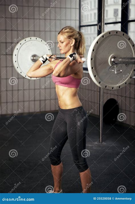 Fitness Woman Lifting Heavy Weight Stock Photo - Image of heavy ...