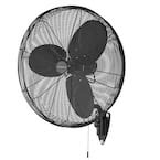 Hampton Bay In Speed High Velocity Black Wall Mount Fan With