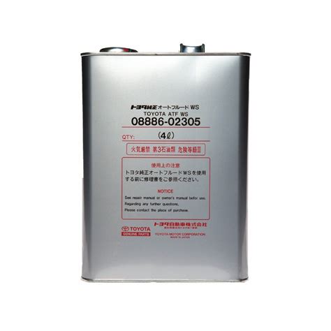 Жидкость TOYOTA ATF WS (08886-02305) оригинал 4 л. — SUBARU-VLAD ...