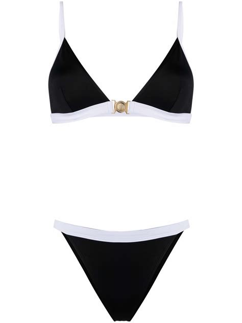 Balmain Embossed Logo Clasp Bikini Black Editorialist