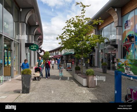 Shoppers at The Outlet, Banbridge, County Down, Northern Ireland Stock ...