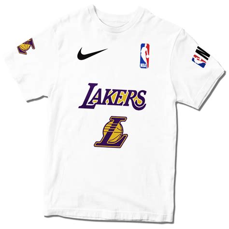 Camisa Camiseta Nba Los Angeles Lakers Branca Basquet Faz A Boa