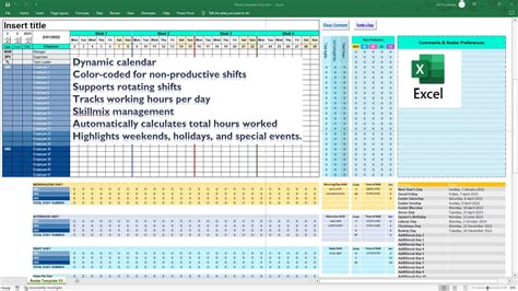 Dynamic Employee Excel Roster Template For Precise Shift Planning Youtube