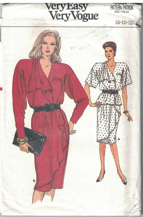 Uncut Vogue Sewing Pattern Misses Loose Fitting Top Skirt Etsy