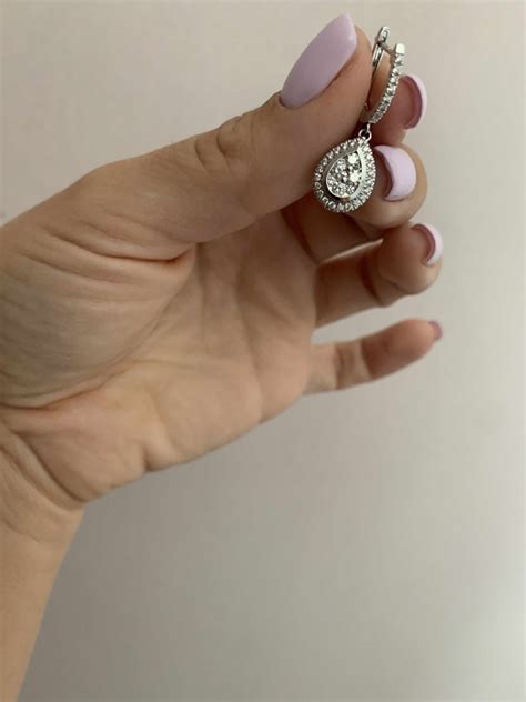 Золотые серьги с бриллиантами SUNLIGHT: белое золото 585 пробы ...