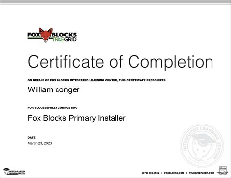 Icf Certificate Wdc Concrete