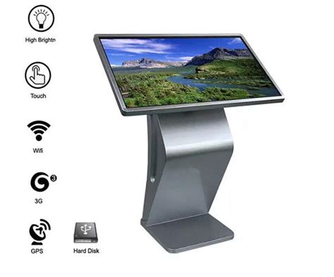 Android 43 49 55 Inch 350cd M2 Floor Stand Interactive Kiosk