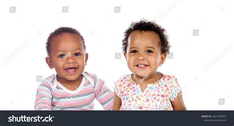 Two Funny Babies Laughing Isolated On Stock Photo 1821439787 | Shutterstock