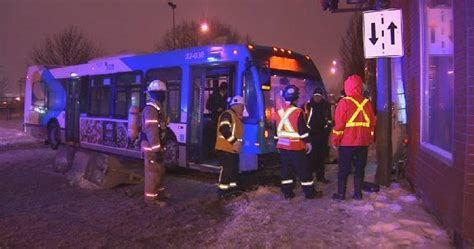 3 Injured After Stm Bus Hits Residential Building Montreal