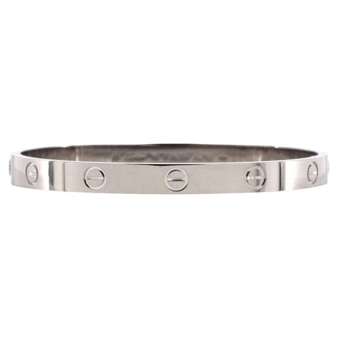 Cartier Love 18 Karat White Gold Bracelet At 1stdibs 18 750 Cartier