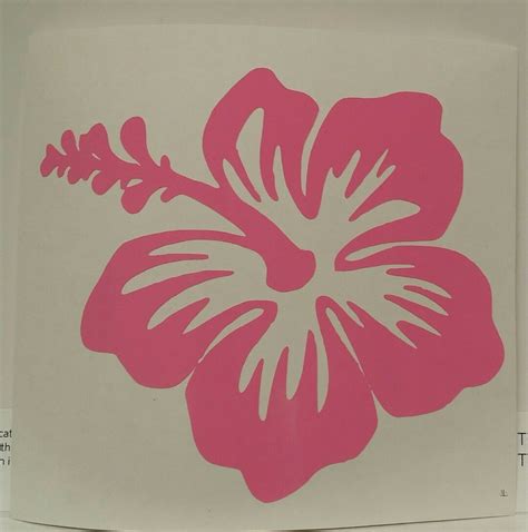 Hibiscus Decal Tropical Flower Decal Hawaiian Flower Decal Car Decal