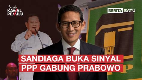 LIVE Sandiaga Buka Sinyal PPP Gabung Prabowo Bersatu Kawal Pemilu