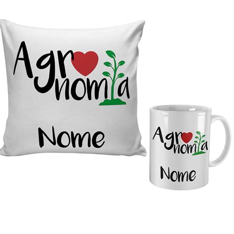 Conjunto Caneca Almofada Presente Agronomia Elo