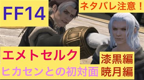 【ff14】エメトセルクとヒカセンの初対面時のシーン漆黒編、暁月編切り抜き【ネタバレ注意】 Youtube